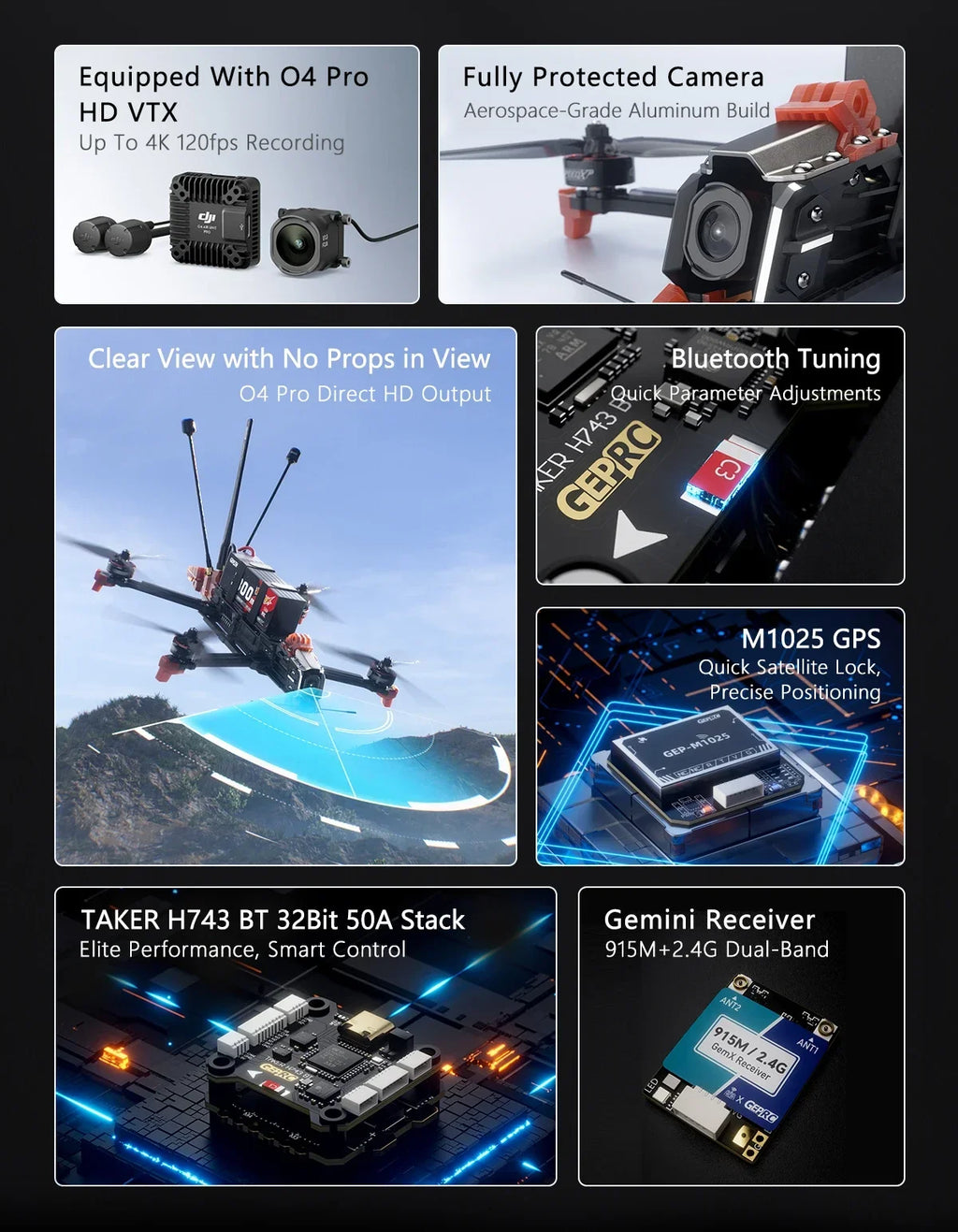 MOZ7 V2 O4 Pro 7 Inch FPV Drone | Long Range Cinematic Aerial Filming Tidesmit