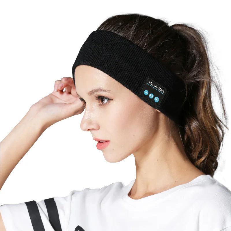 Wireless Sports Headband - Sweat-Absorbent Audio Headset for Training Tidesmit