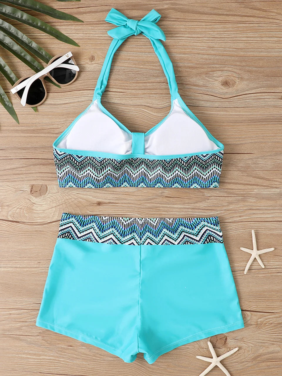 2025 High Waist Bikinis Women Sports Swimwear Print Bathing Suit Female Padded Beach Wear Bathers Swimming Swimsuit Summer