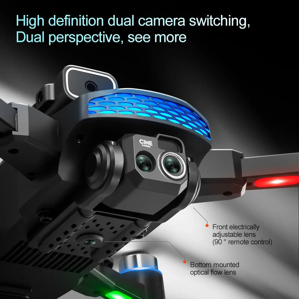 8K Camera Drone with FPV Screen Remote Control - Black Tidesmit