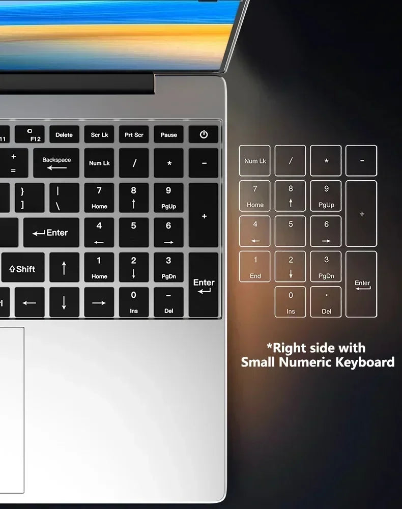 15.6 Inch Ultra Slim Windows 11 Laptop Computer 32GB RAM 512GB 1TB SSD Intel i9 9900 Notebook Gamer 1920x1080 Office PC Max Pro