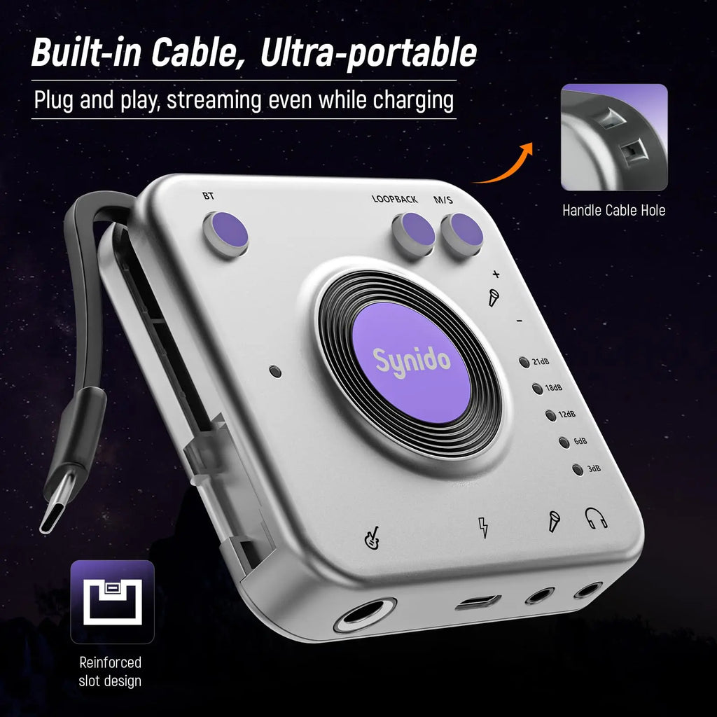 A20 Audio Interface for Live Streaming | Portable Wireless Recording Dock Tidesmit