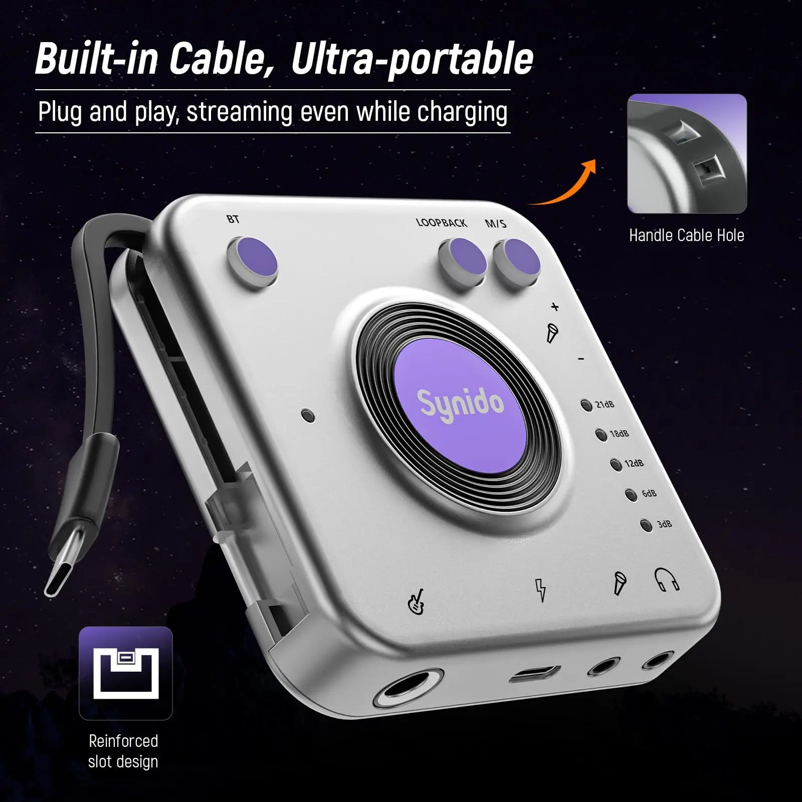 A20 Audio Interface for Live Streaming | Portable Wireless Recording Dock Tidesmit