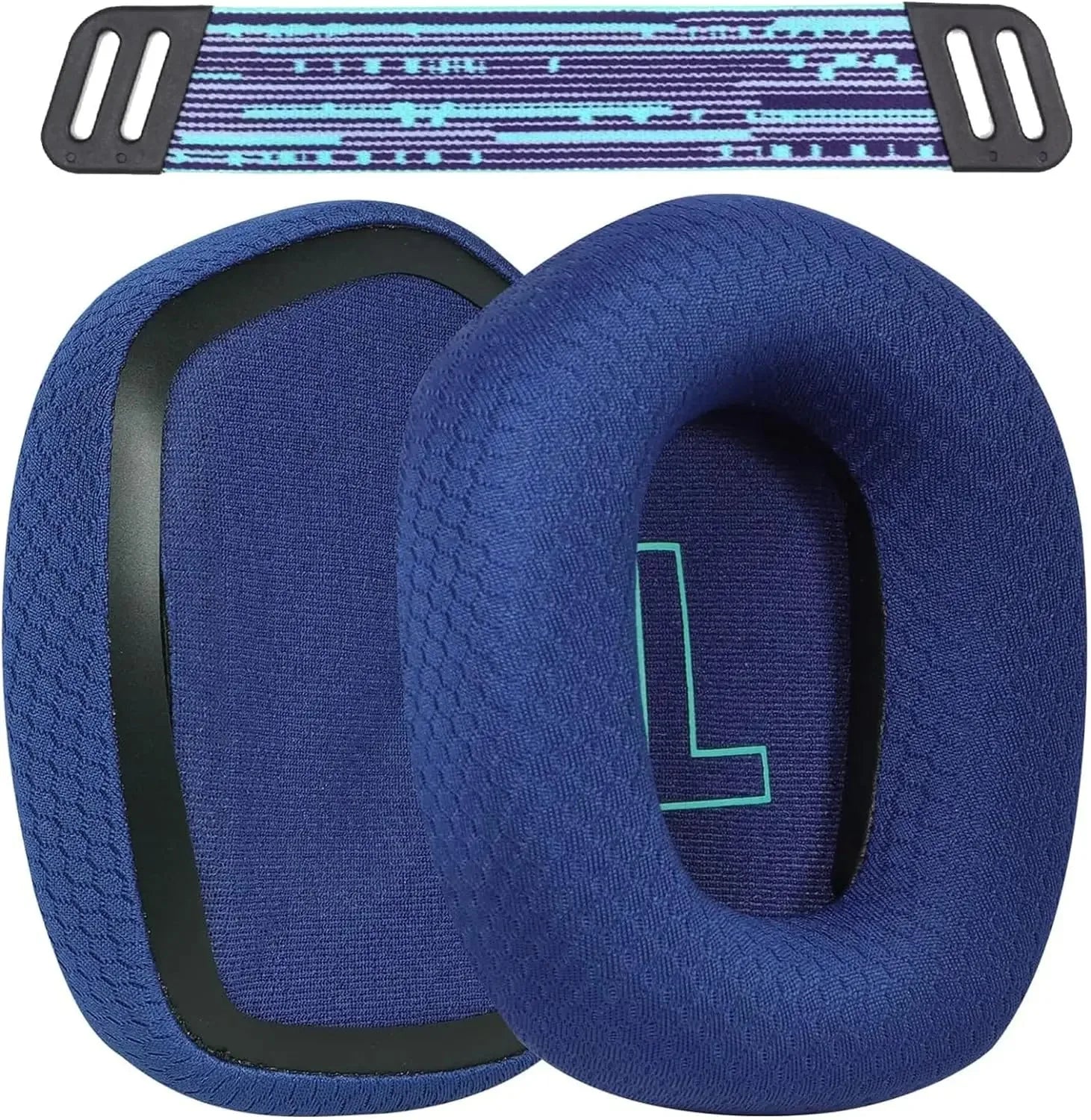 G733 Mod Kit Replacement Earpads and Headband Compatible with Logitech G733 Lightspeed Wireless Gaming Headset dark blue Tidesmit