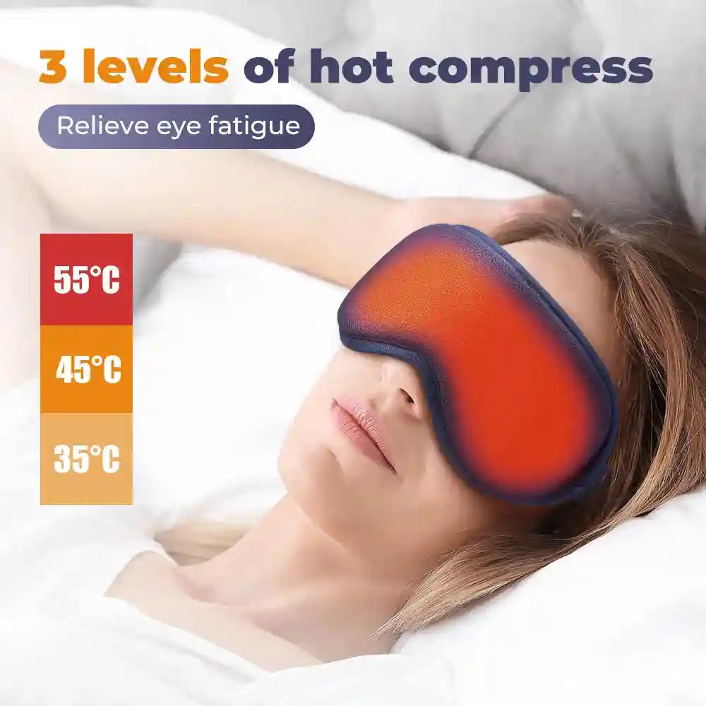 Electric Steam Eye Mask - Heated 3D Massager for Eye Fatigue Eye Massage Instrument Tidesmit