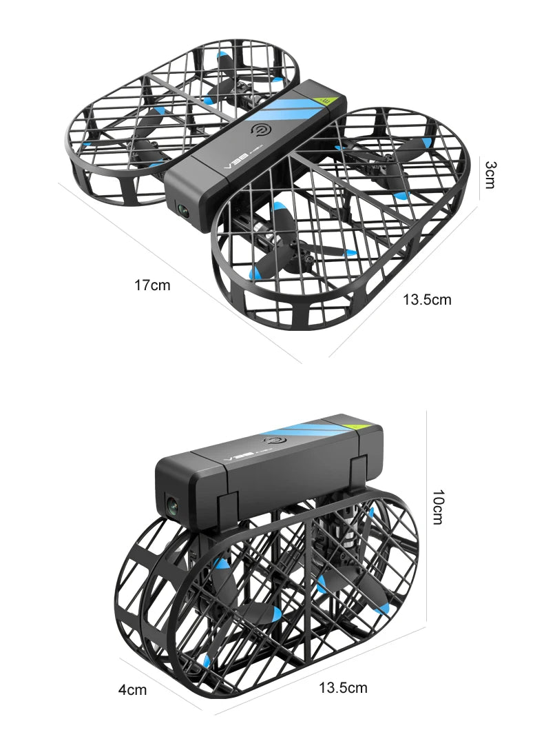 Foldable 6K Camera Drone with WiFi FPV and Headless Mode - Tidesmit V38 Tidesmit