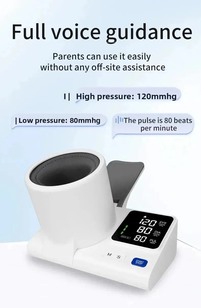 Household Medical Upper Arm Blood Pressure Monitor Foldable Arm Tunnel Blood Pressure Monitor Heart Rate Pulse Monitor