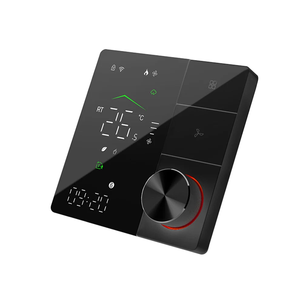 New Smart Thermostat with Knob WIFI Temperature Controller Air Conditioning Thermostat Fan Coil Unit AC Controller for Home Room