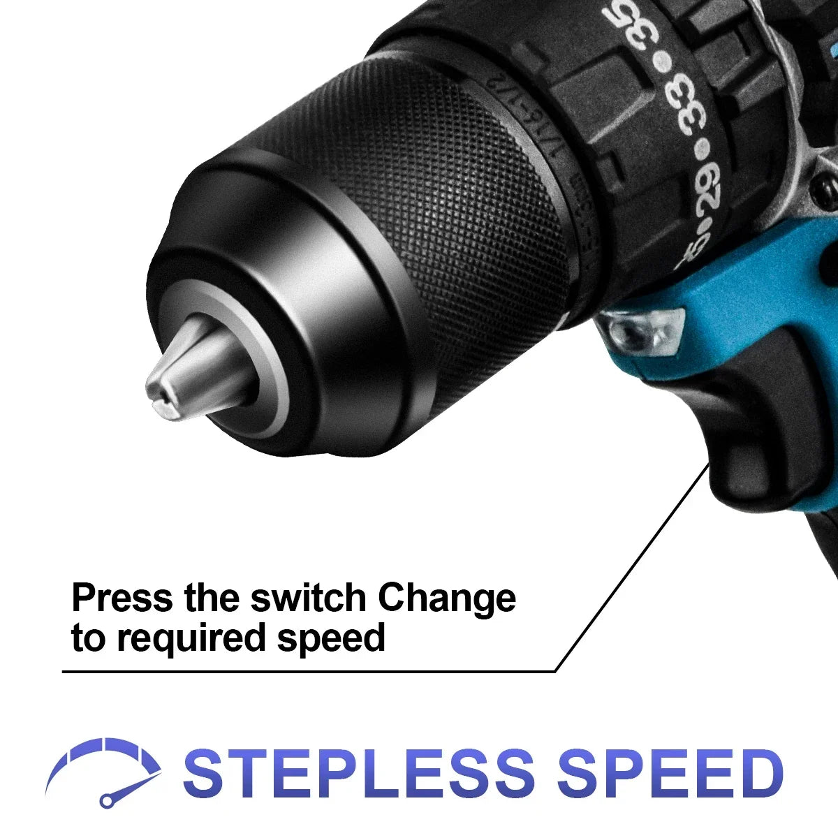 18V Brushless Cordless Drill Driver, Multifunctional High Torque Electric Screwdriver Power Tool Portable Handheld Equipment For Home DIY Compatible For Makita 18V LXT Lithium Battery