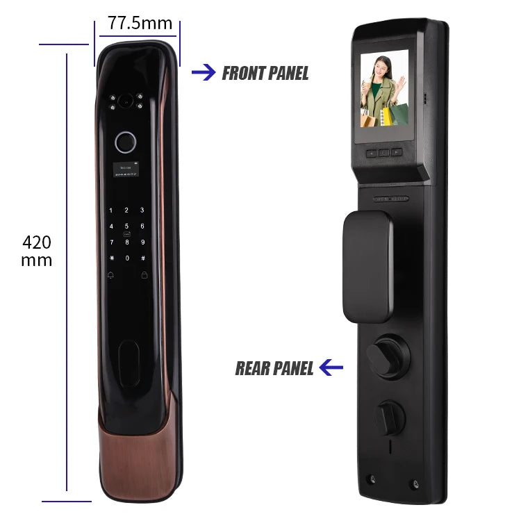 Digital Door Lock Competitive Price Fingerprint USmart Go APP Tuya Smart WiFi With Camera Smart Door Lock