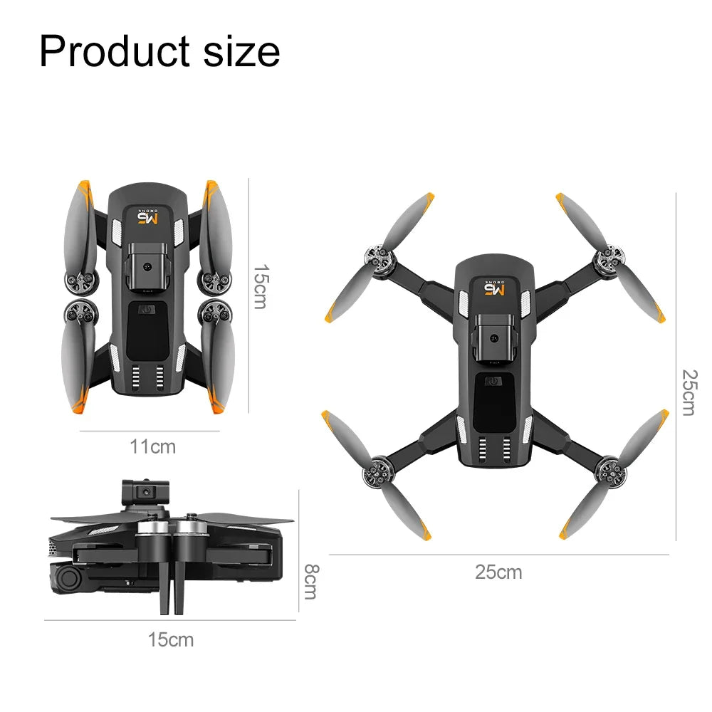 8K Camera Drone with FPV Screen Remote Control - Black Tidesmit