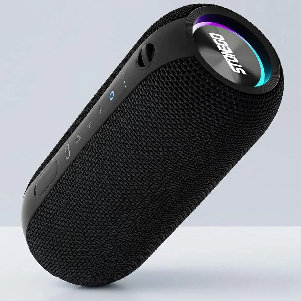 Mini TWS Bluetooth Speaker True Wireless Stereo RGB LED Portable Bass Speaker Cyberpunk Style for Home Outdoor PC Gaming Party Waterproof Deep Bass 360 Degree Sound Built in Mic Hands Free Calling Bluetooth 5 0 USB Charging L