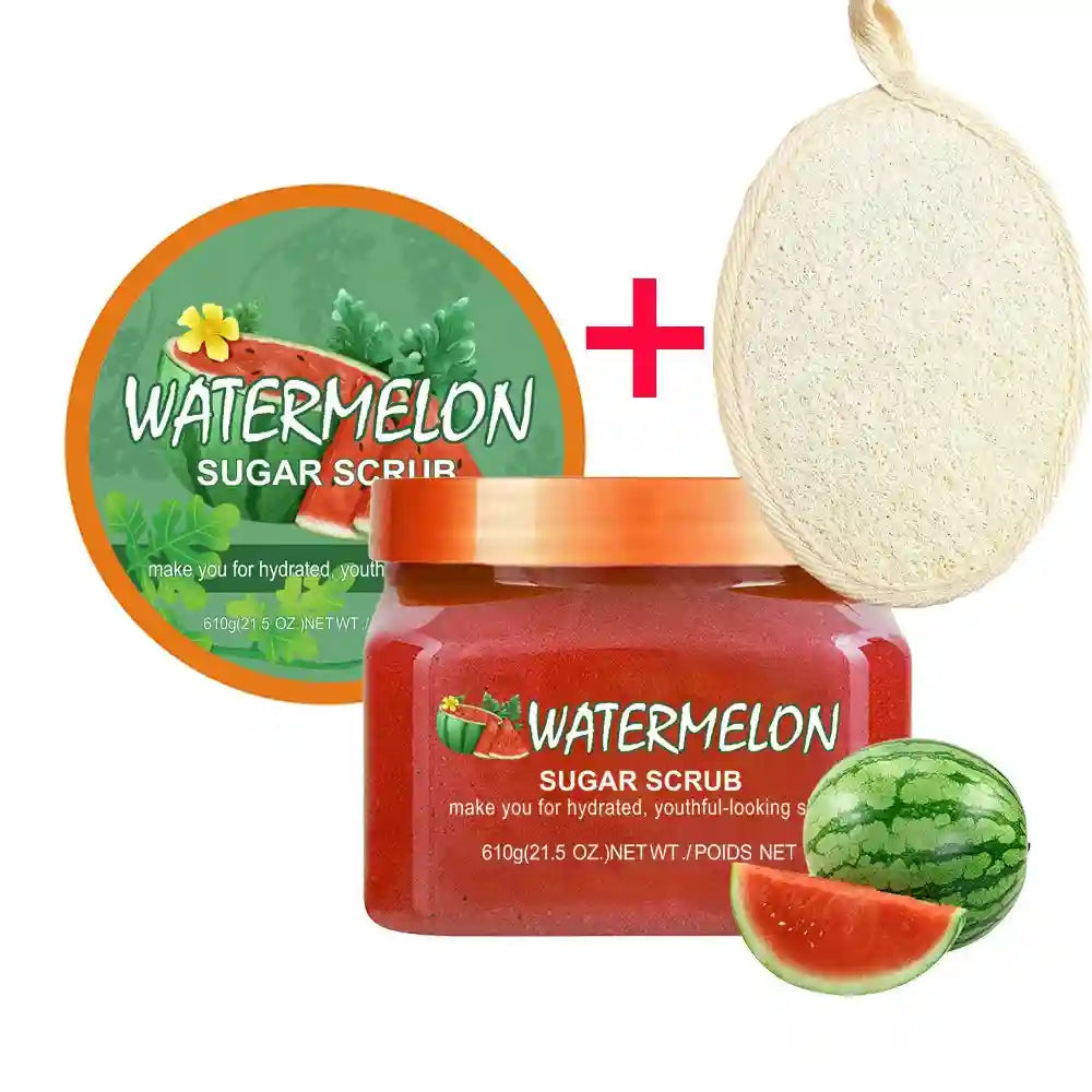 Shea Sugar Body Scrub Exfoliant - Natural Smoothing Treatment Scrubs Treatments Watermelon Tidesmit