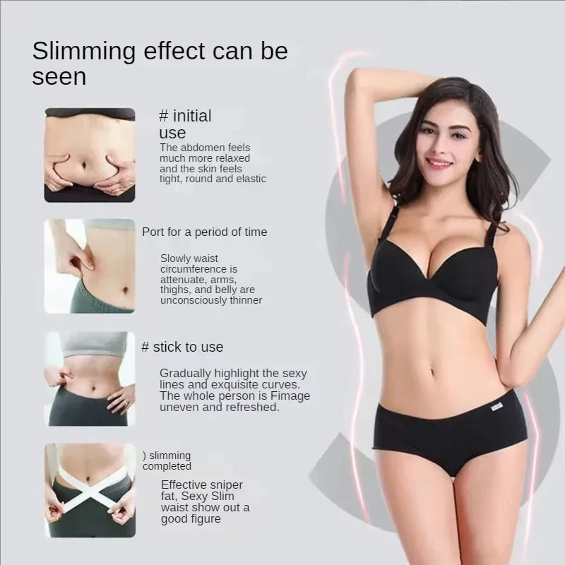 Black matching bra and underwear set, featuring seamless fabric designed to smooth and shape the waist and abdomen.
