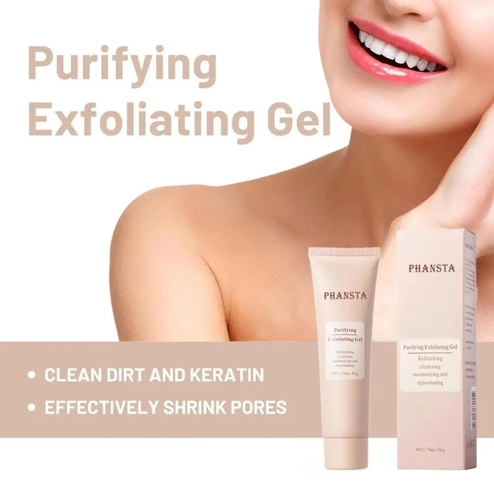Exfoliating Facial Gel Pink - Deep Pore Cleanser & Moisturizing Treatment Scrubs Treatments Tidesmit