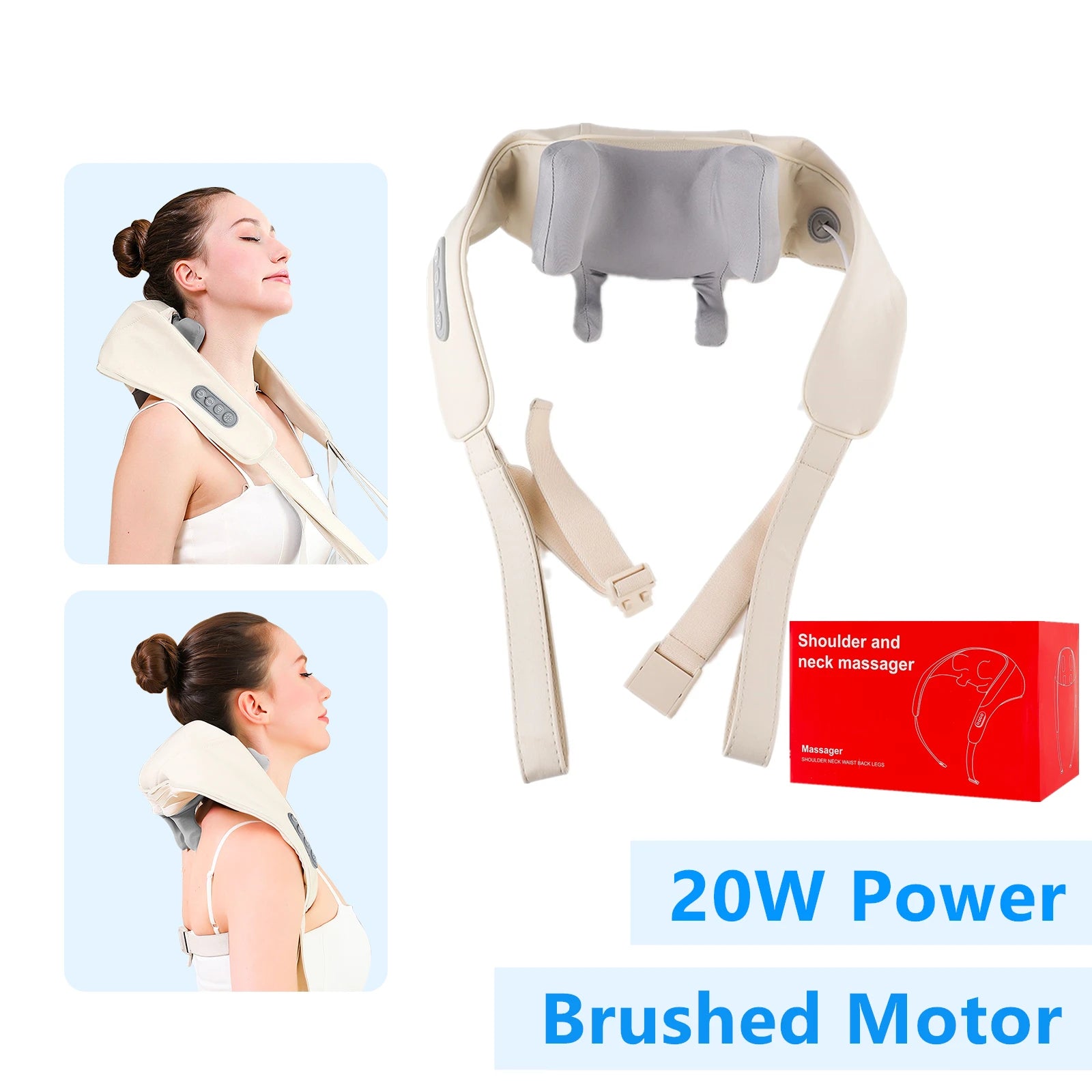 Back Massager Shawl with Heat - Rechargeable Deep Tissue Relief Device Back Massage Instrument Tidesmit