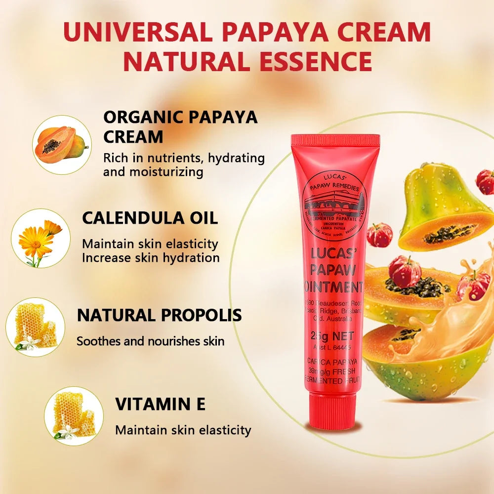 Lucas Papaw Ointment Lip Balm - Natural Papaya Moisturizing Lip Treatment Lip Care Tidesmit