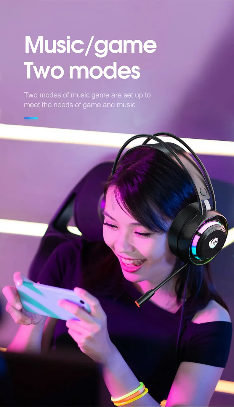 Gaming Headset with 7.1 Surround Sound and Noise Cancelling Microphone Tidesmit
