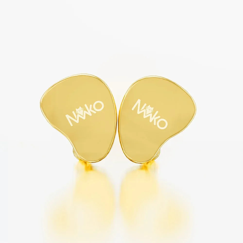 Wired HiFi In-Ear Monitors | Laser Engraved Metal Shell | Tidesmit Neko-gold Tidesmit