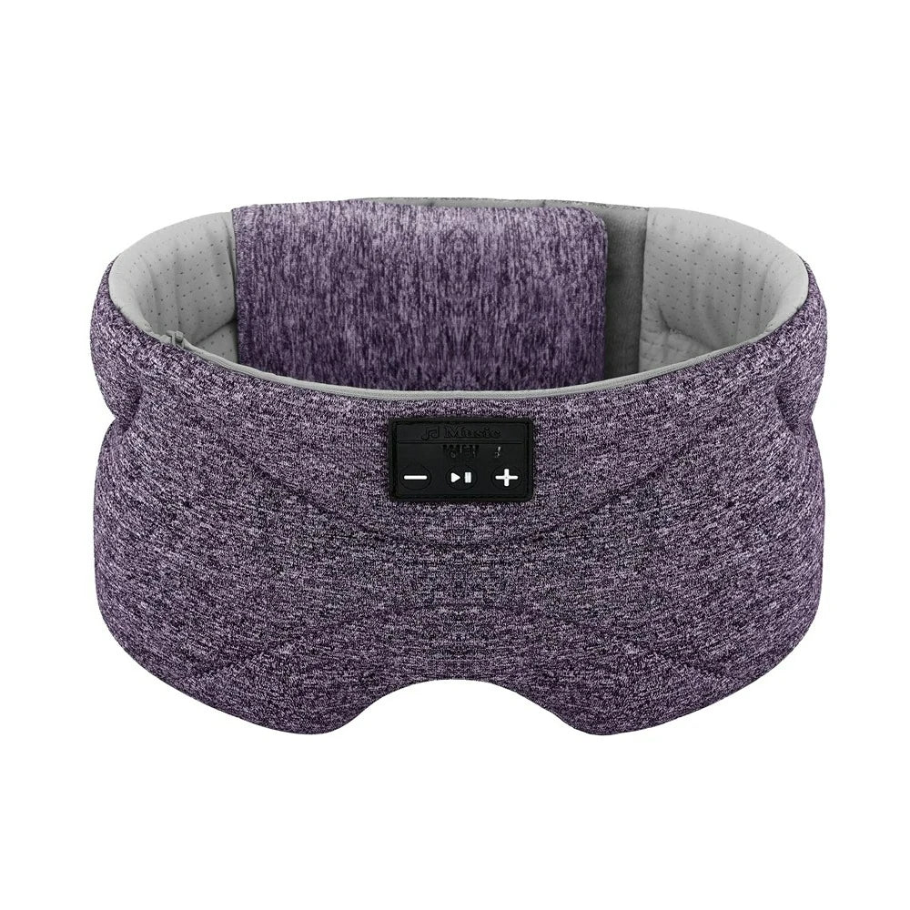 Bluetooth Sleep Mask with Integrated White Noise Headphones Purple Tidesmit