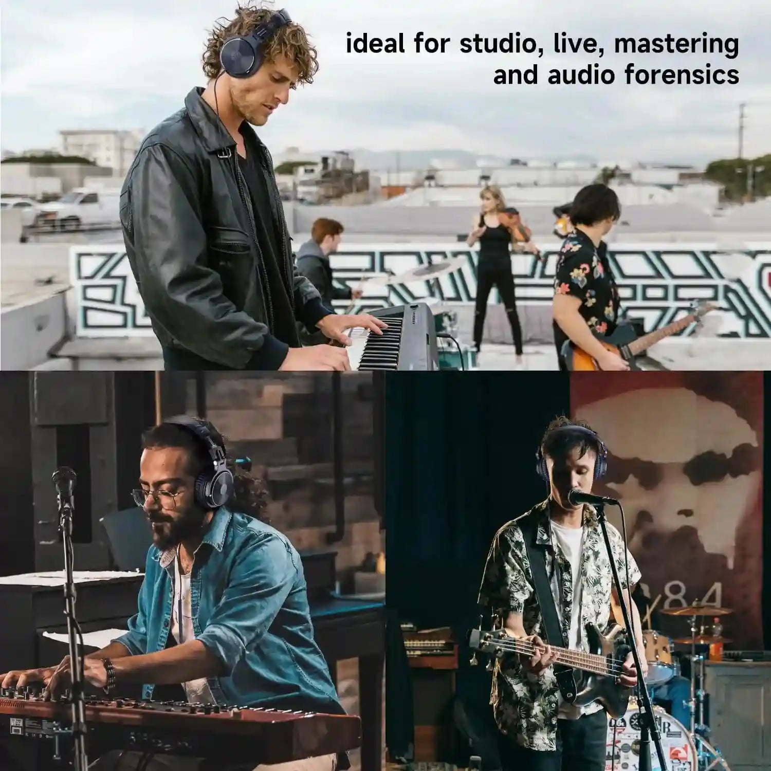 Wired Over-Ear Studio Monitor Headphones with Mic - Tidesmit Pro 10 Tidesmit