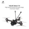 HGLRC Rekon Y6 Long Range FPV Drone - 6S Performance Kit Tidesmit