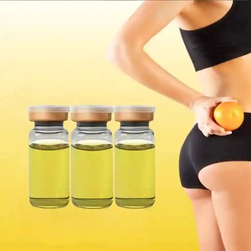 10ml lemon lipolytic serum ampoules for face and body slimming and V-line skin contouring.