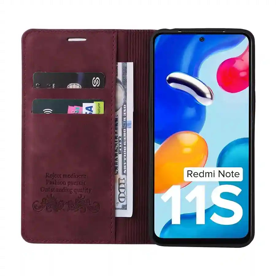 Flip Wallet Phone Case for Xiaomi Redmi Note 11 - Military-Grade Protection Tidesmit