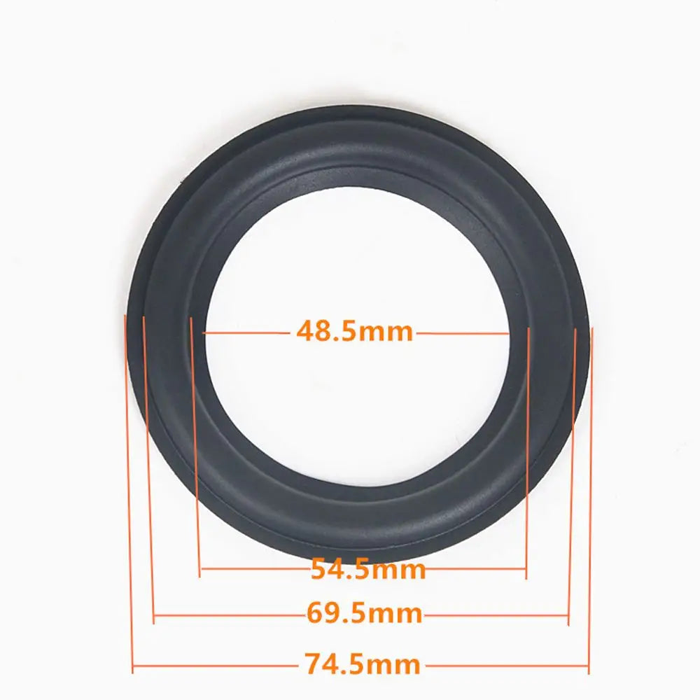 Black speaker suspension edge ring with measurements: 48.5mm, 54.5mm, 69.5mm, 74.5mm
