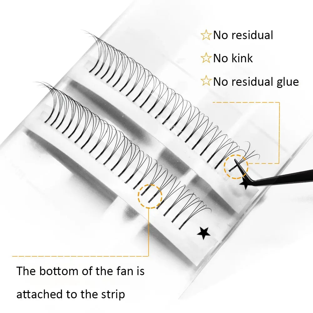 Russian Volume Eyelash Extensions 5D-6D | Matte Soft False Lashes False Eyelashes Tidesmit