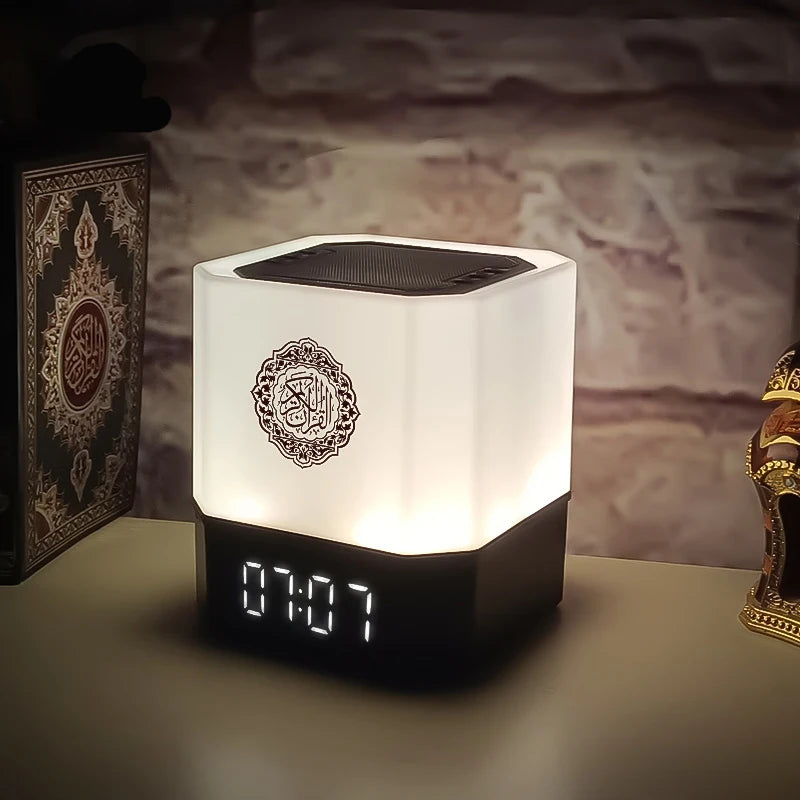 Quran Islam Arabic Muslim Azan Clock Koran Night Light Lamp Bright Portable Bluetooth Speaker Wireless Ramadan Arab Islamic Holy