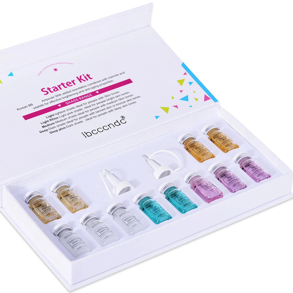 Tidesmit Korea BB Cream Glow Starter Kit with Niacinamide and Peptide serum for radiant face makeup detail view