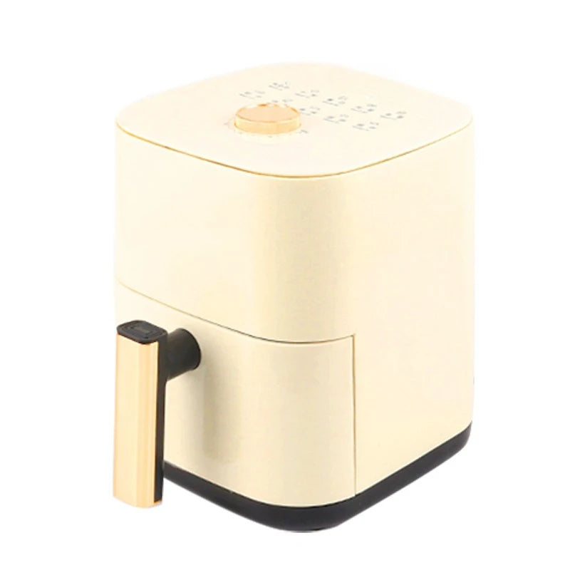 6L Large Capacity Visible Air Fryer Household Multifunctional Electric Oven White Cooking Machine For Chips Baking  Preparation