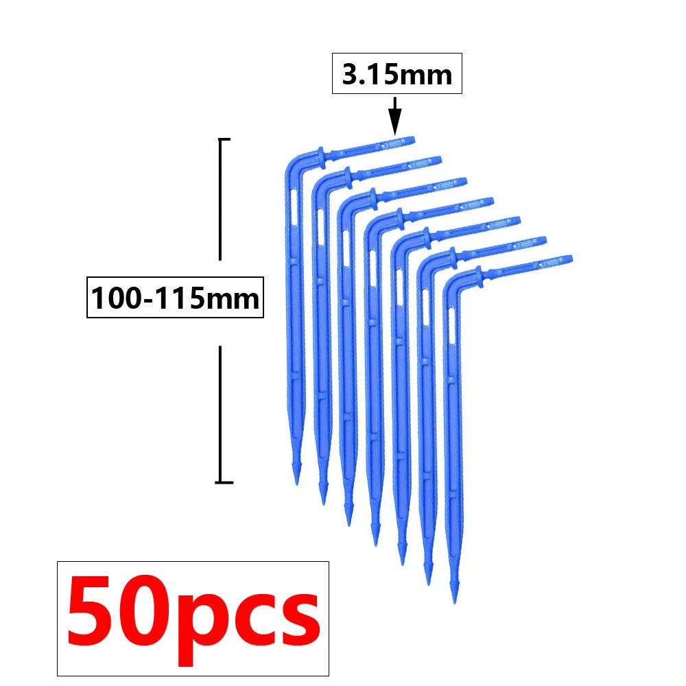 Greenhouse Potted Curved Arrow Dropper Micro Drip System 2L4L8L Pressure Compensation Dripper 3/5mm 2/4-way Irrigation Kit
