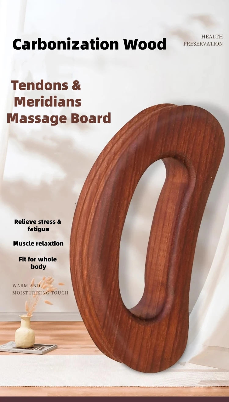 Gua Sha Wood Massage Tool for Lymphatic Drainage and Stress Relief Relaxation Treatment Tidesmit