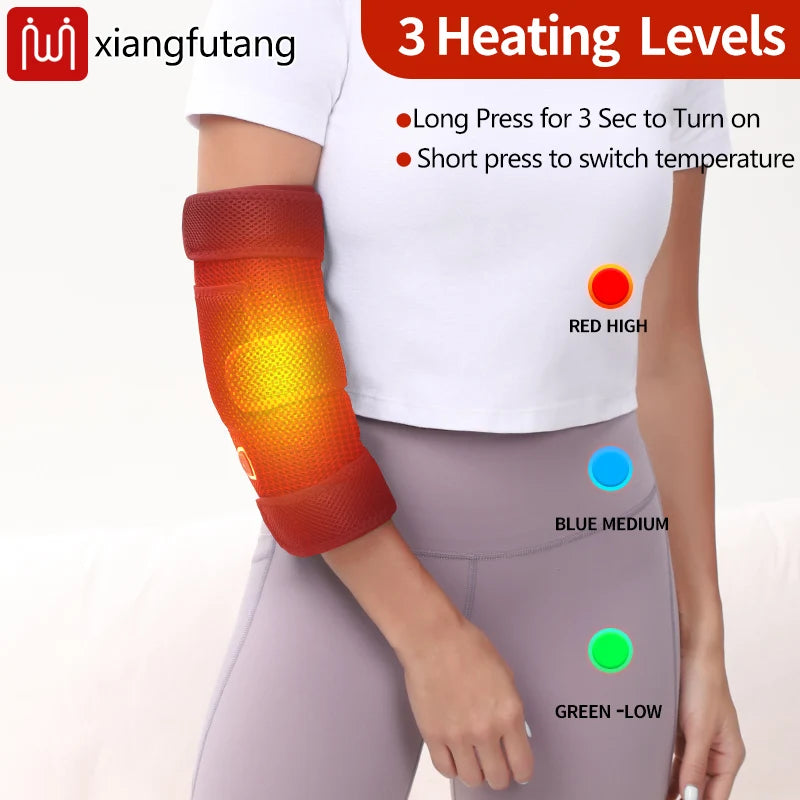 Elbow Massager with Heat & Vibration Therapy - Portable Pain Relief Relaxation Treatment Tidesmit
