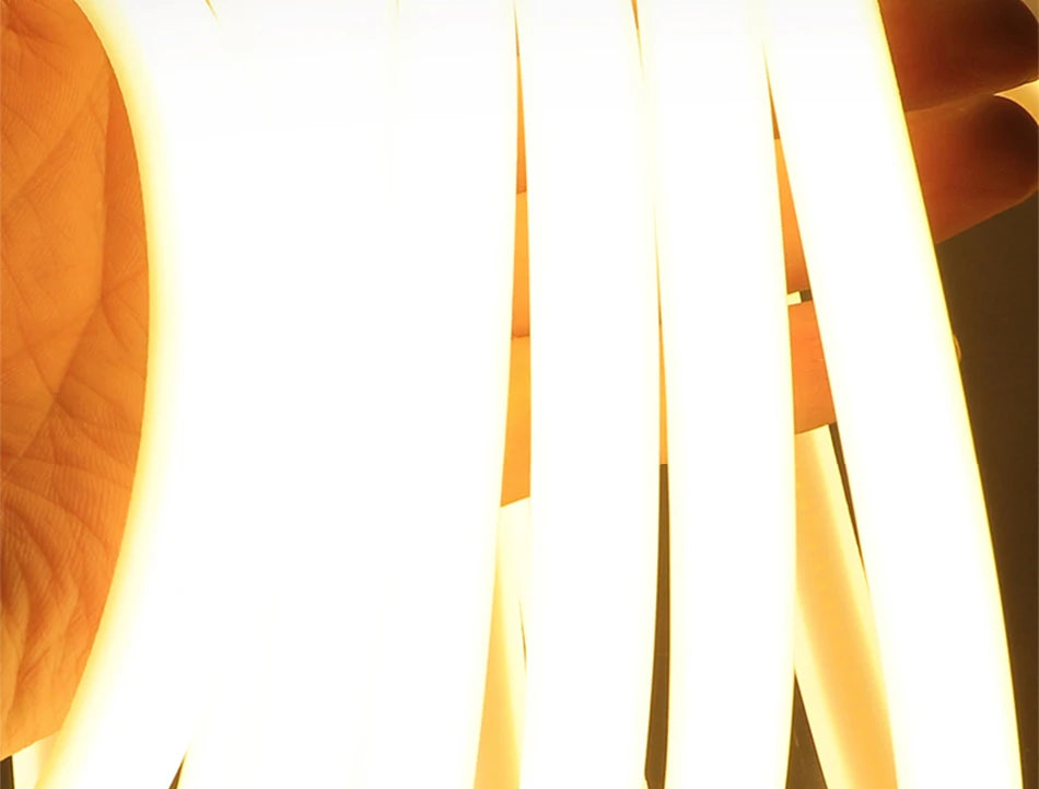 220V COB LED Strip with Switch /Dimmable Waterproof 360LED Strip EU Plug for Outdoor Indoor Room Backlight Garden Kitchen TV