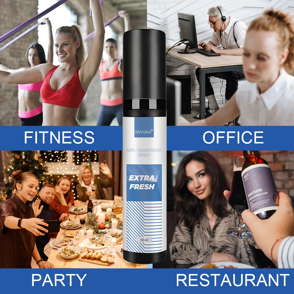Tidesmit ENVISHA Antiperspirant Spray for underarm odor removal and lasting fresh fragrance skin care.