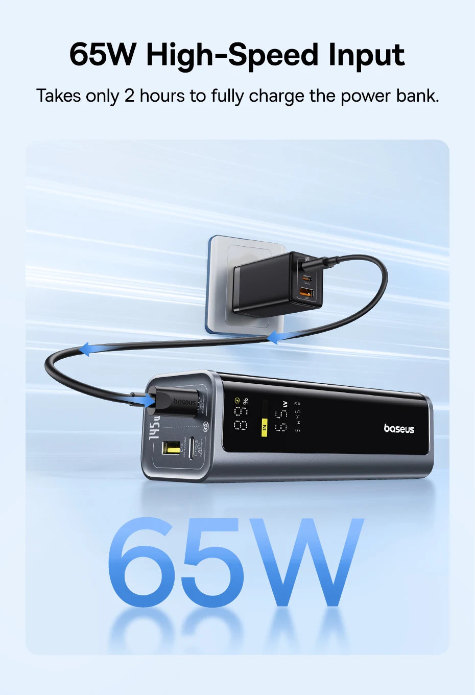 145W Fast Charging Power Bank 20800mAh Portable Laptop Charger Tidesmit