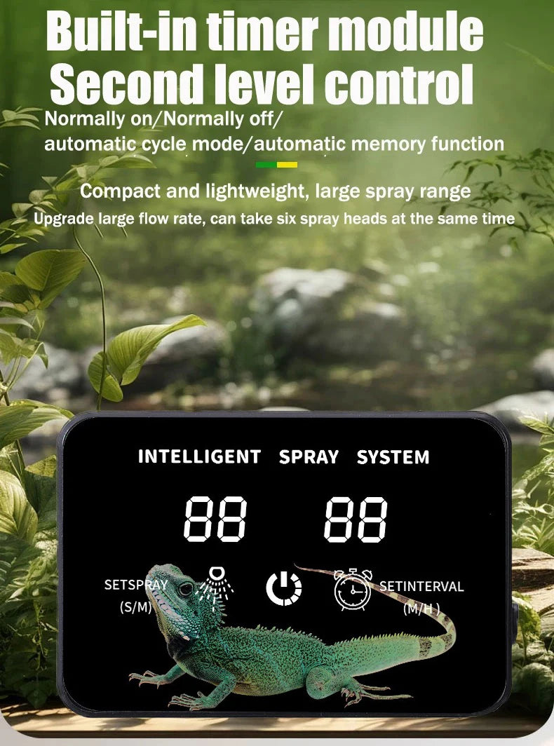 Smart spray irrigation timer system with built-in timer module and compact controller