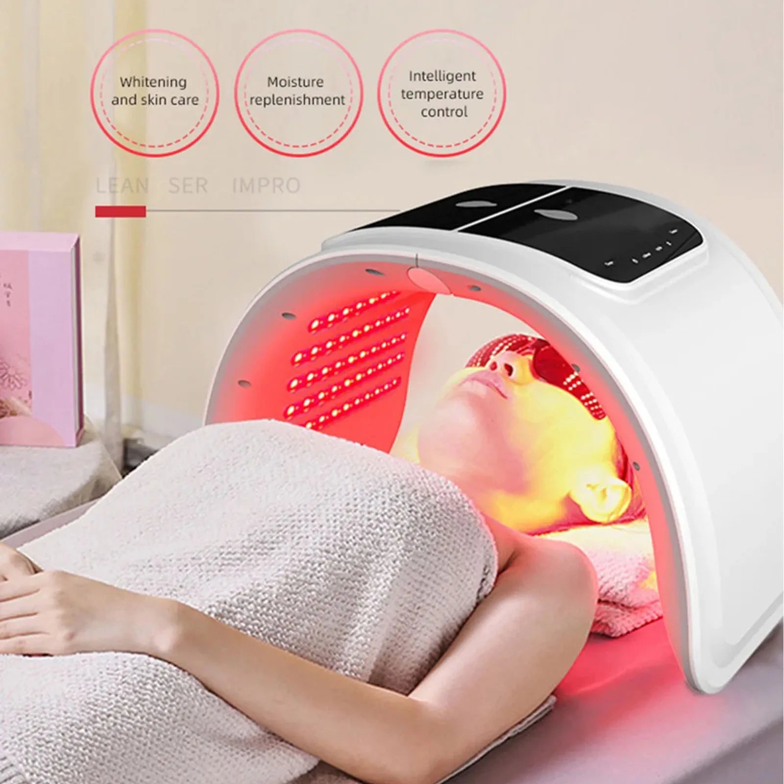 NEW Light Therapy PDT LED Mask 7 Colors LED Facial Mask Nano Spray  For  Skin Rejuvenation Anti Wrinkle Face Body Beauty Machine