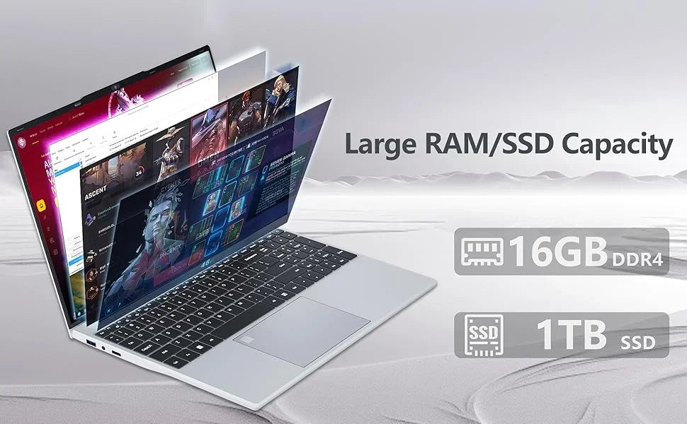 NEW 15.6 inch Windows 11 Laptops Fingerprint UnIock Notebook Intel Core i9-10980HK 16GB RAM 1TB 2TB SSD Backlight Gaming Laptops