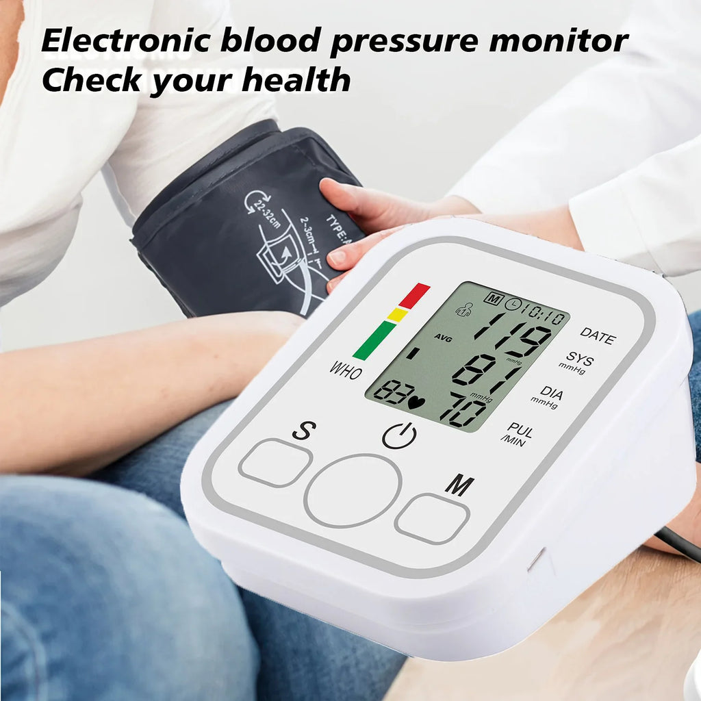 Digital Upper Arm Blood Pressure Monitor With Voice Upper Arm Sphygmomanometer