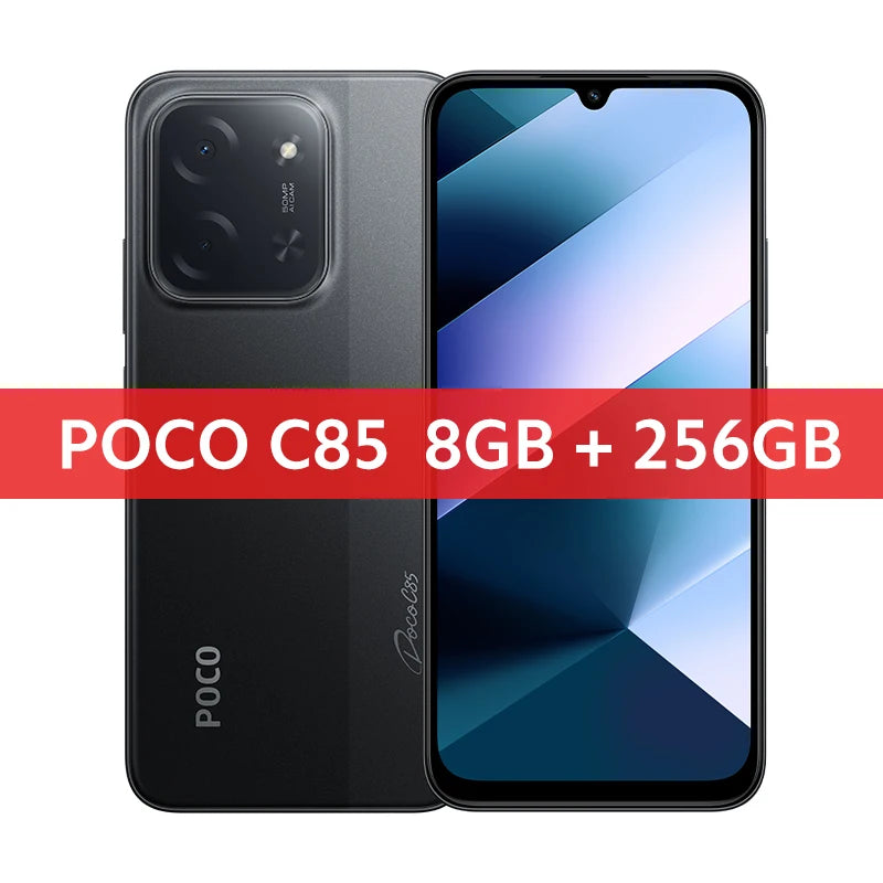 Global Version POCO C85 Smartphone 128GB 256GB MTK Helio G81-Ultra 6.9" Dot Drop Display 50MP Main Camera 6000mAh 33W Charging