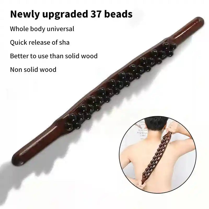 Back Massage Stick 37-Bead Gua Sha Tool for Deep Tissue Relief Back Massage Instrument Default Title Tidesmit