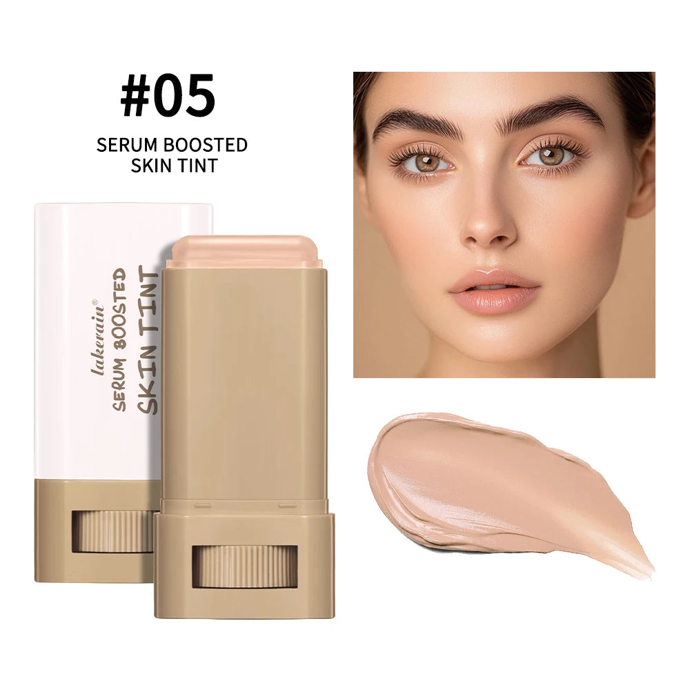 Tidesmit foundation stick serum boosted skin tint balm texture close-up for natural moisturizing coverage