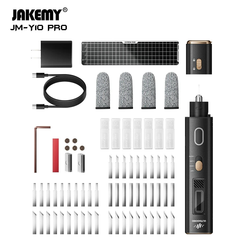JAKEMY Ultrasonic Cutting Knife Y10 35W 40kHz 2 in 1 Handheld Ultrasonic Cutter and Polisher for Cutting, Grinding and Polishing