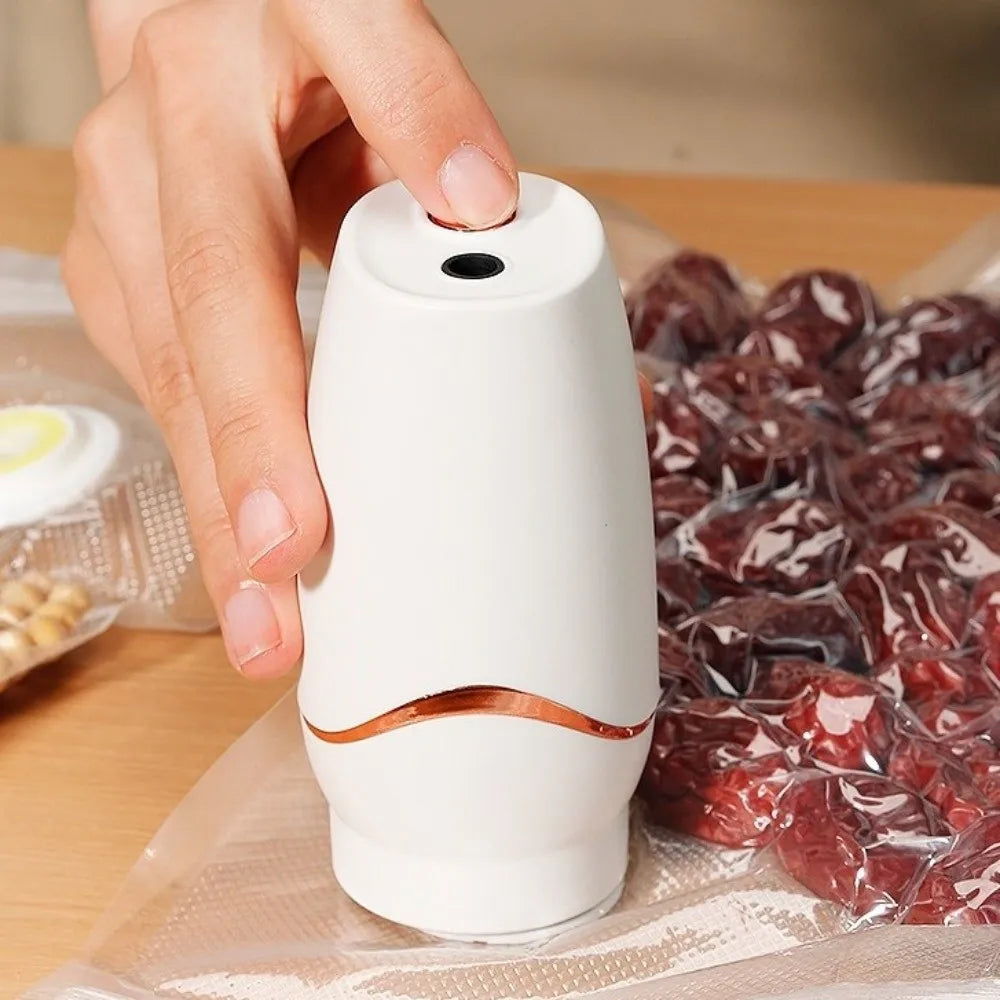 Wireless Electric Vacuum Sealer Pump Space Saving Labor Saving Vacuum Bag Pump Rechargeable Handheld