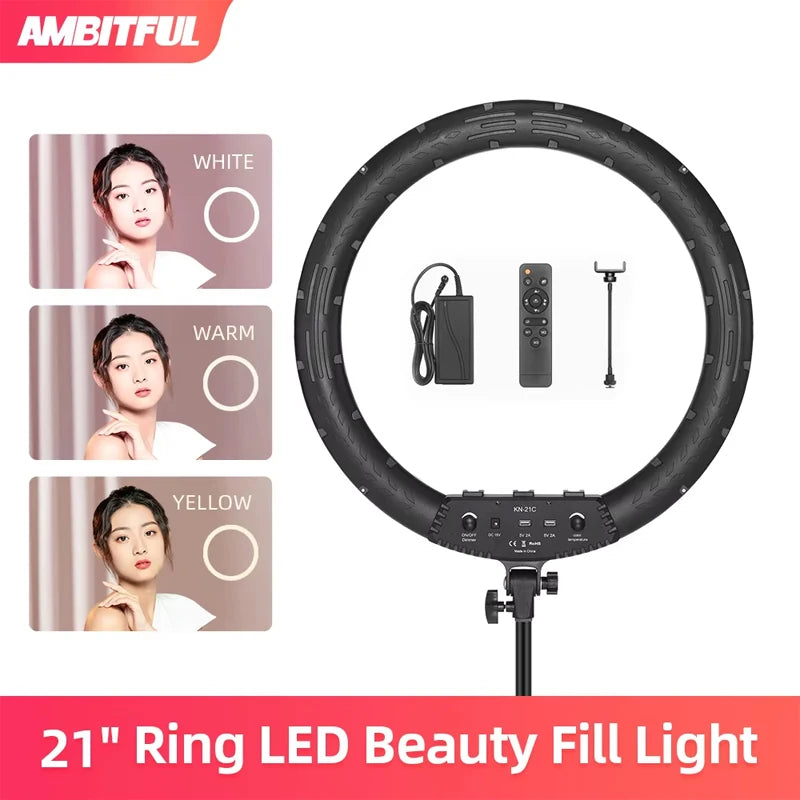 18 Inch LED Ring Light with Remote - Bi-Color Content Creation Kit Kit 1 Tidesmit