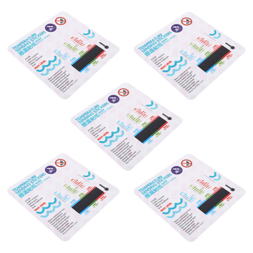 White baby bath thermometer stickers with fast-read temperature sensor for infant health and safety.
